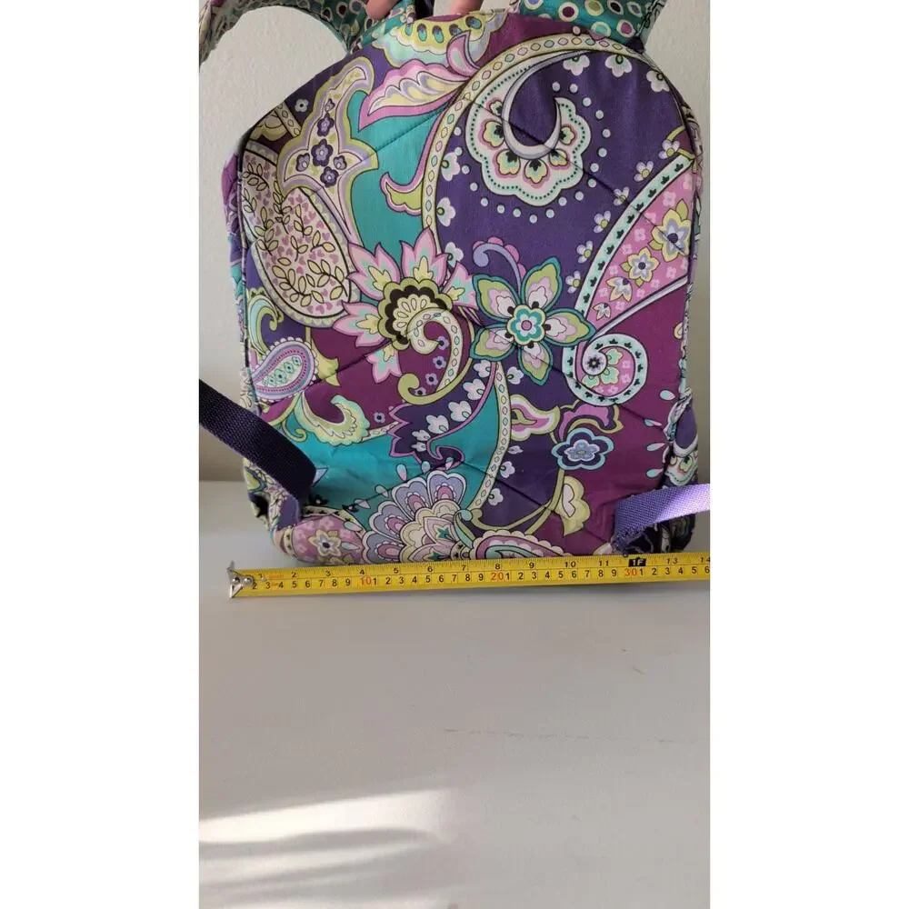 Vera Bradley Campus Backpack Heather Purple Paisley quilted Bookbag school